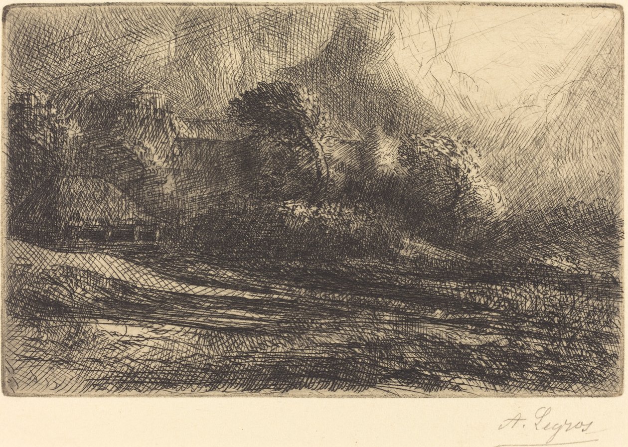 Chailli set i en storm af Alphonse Legros