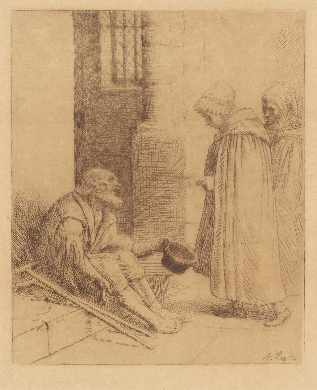 Charity (Næstekærlighed) af Alphonse Legros