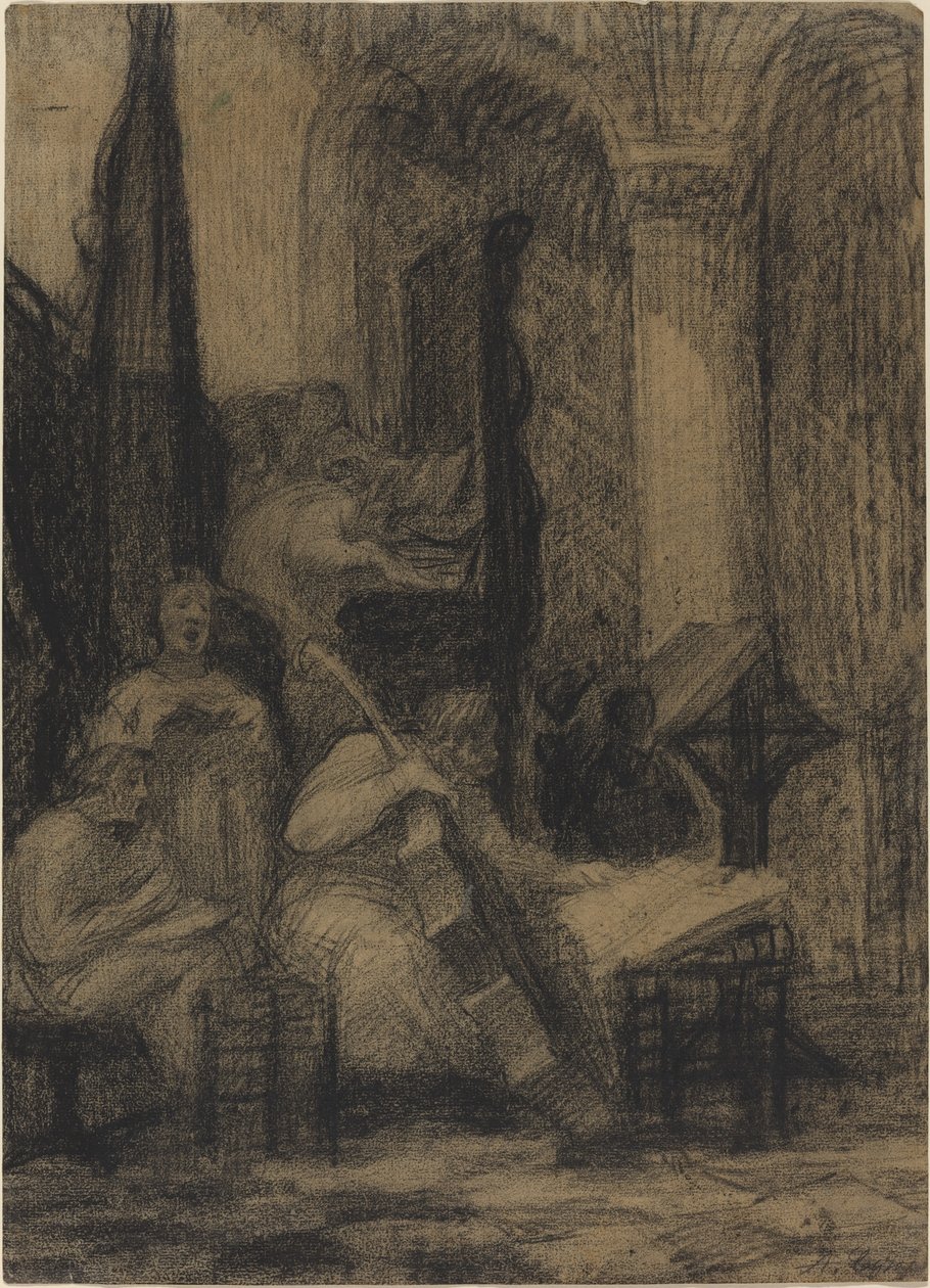 Kor fra en spansk kirke. af Alphonse Legros