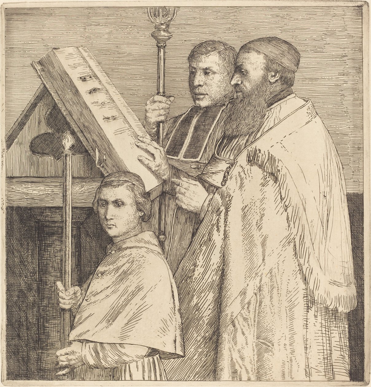 Korister, 2. tallerken (Le lutrin) af Alphonse Legros