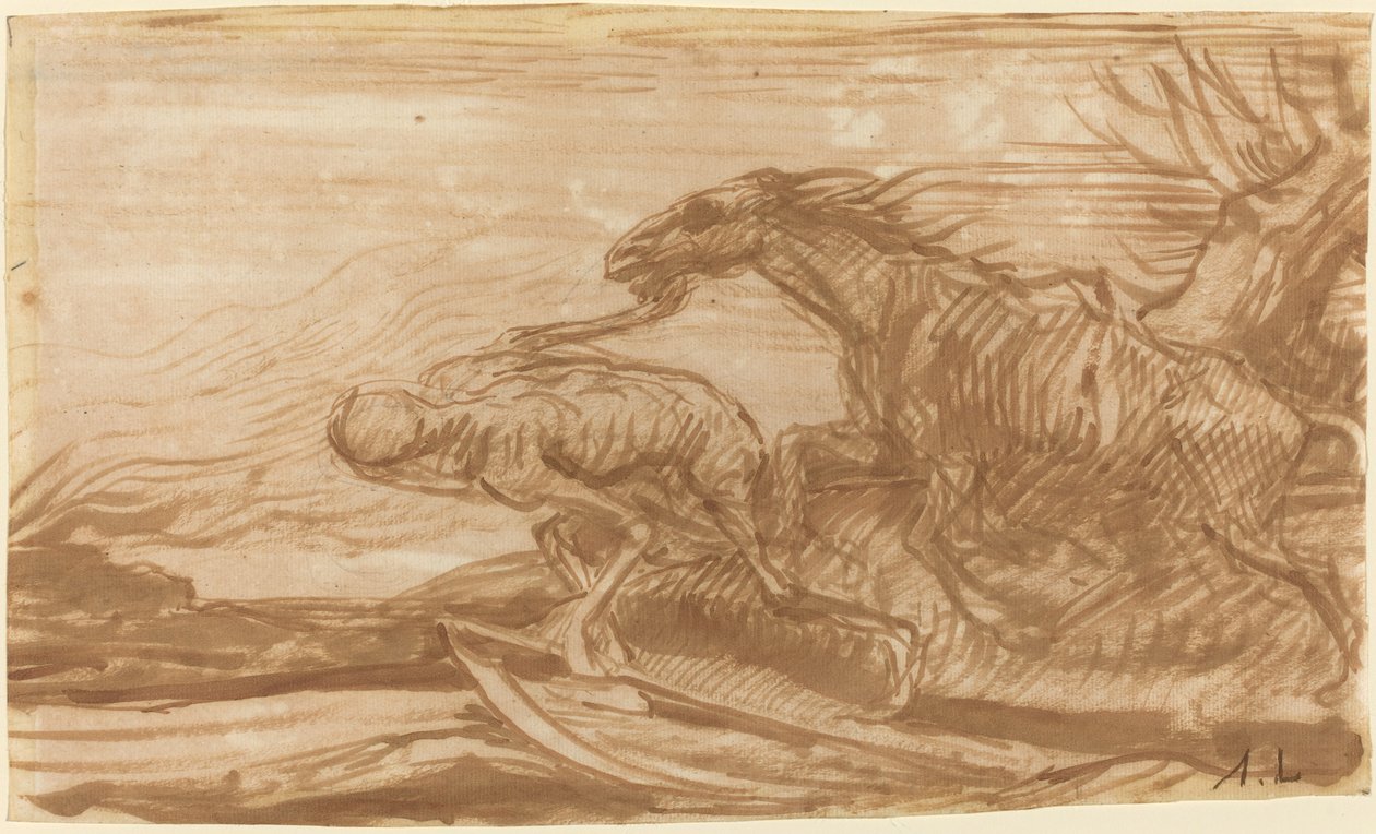 Døden og dens hest af Alphonse Legros
