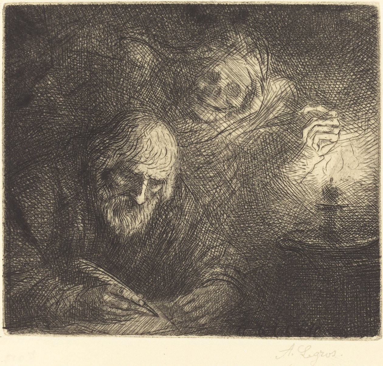 Døden og filosoffen af Alphonse Legros