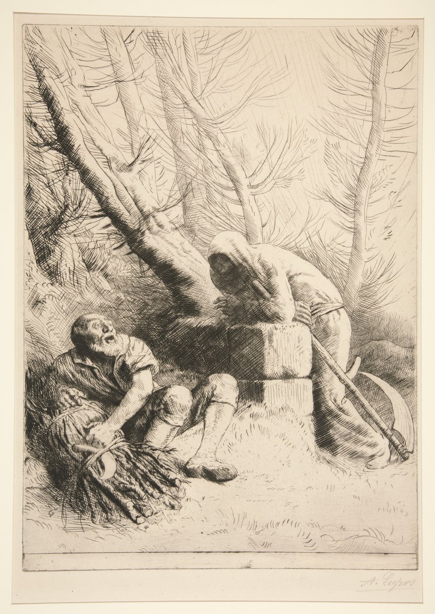 Døden og skovhuggeren af Alphonse Legros