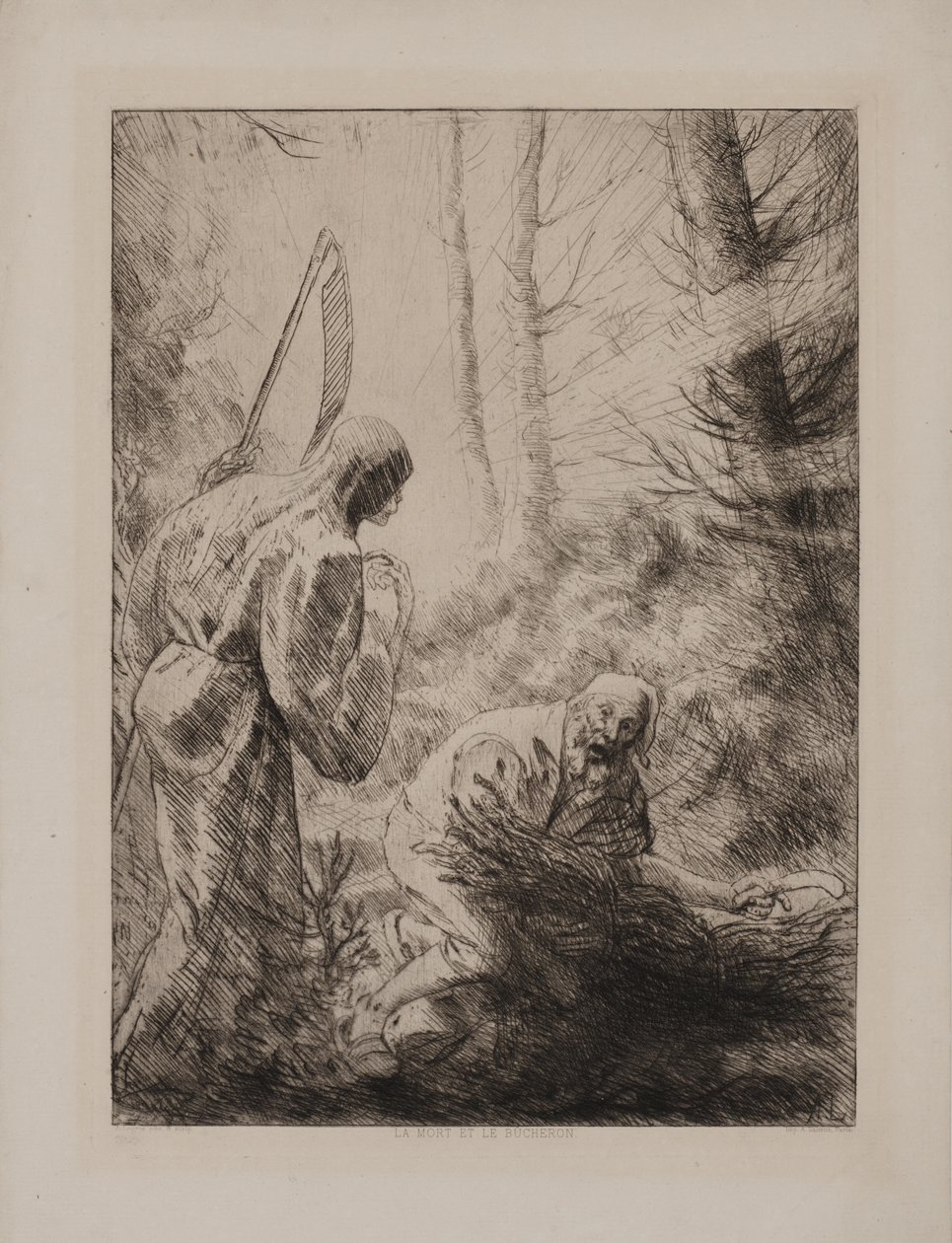 Døden og skovhuggeren af Alphonse Legros