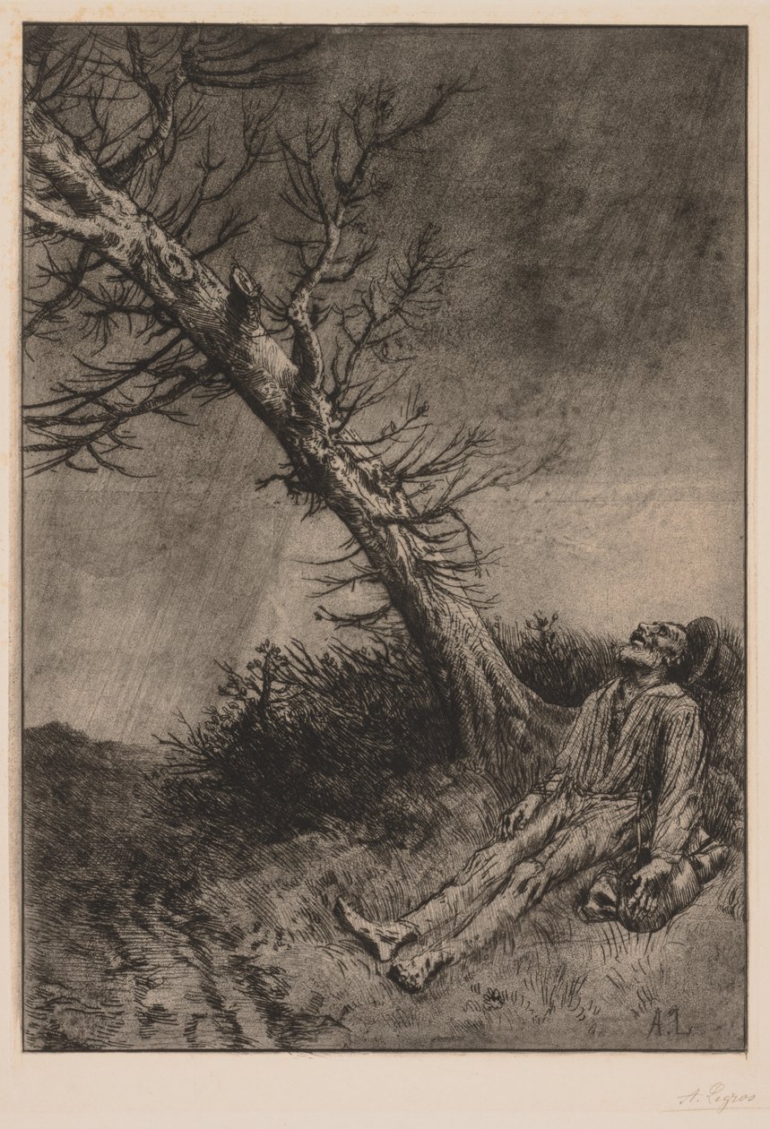 Vagabondens død. af Alphonse Legros