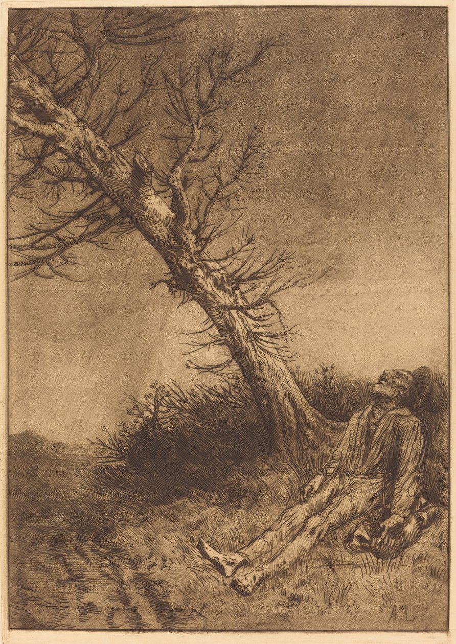 Vagabondens død La mort du vagabond. af Alphonse Legros