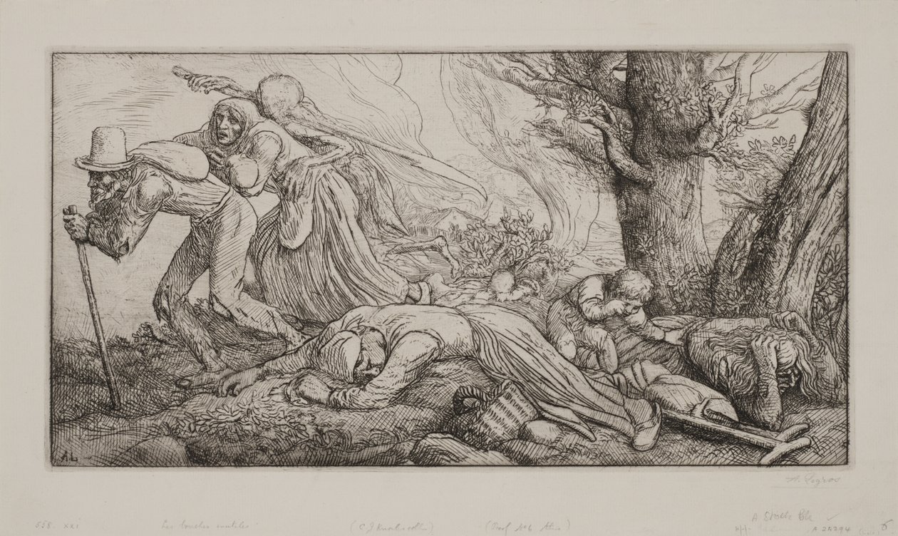 Dødens triumf: De unyttige munde af Alphonse Legros