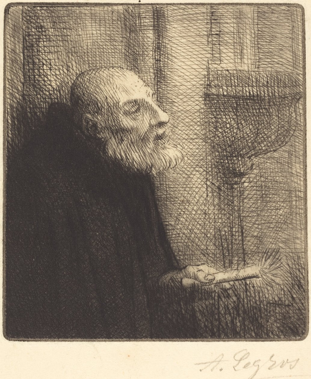 Uddeler af det hellige vand Den velvillige vandgiver. af Alphonse Legros