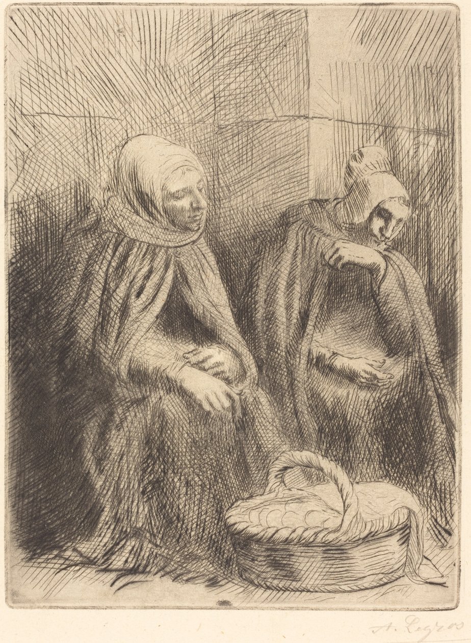 Æggesælgere, 1. plade Æggesælgere. af Alphonse Legros