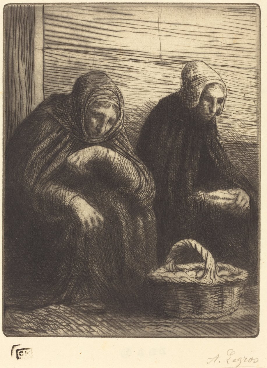 Æggesælgere, 2. plade Æggesælgere. af Alphonse Legros