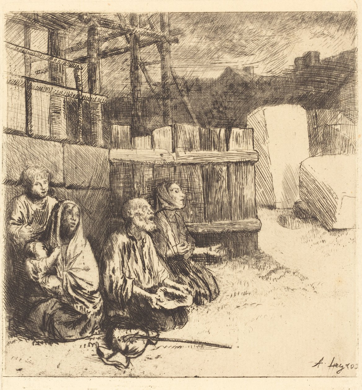 Engelske tiggere Engelske tiggere, 1875. af Alphonse Legros