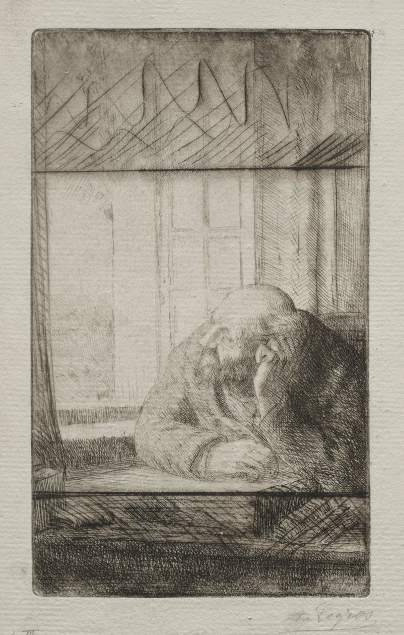 Aften ved vinduet af Alphonse Legros