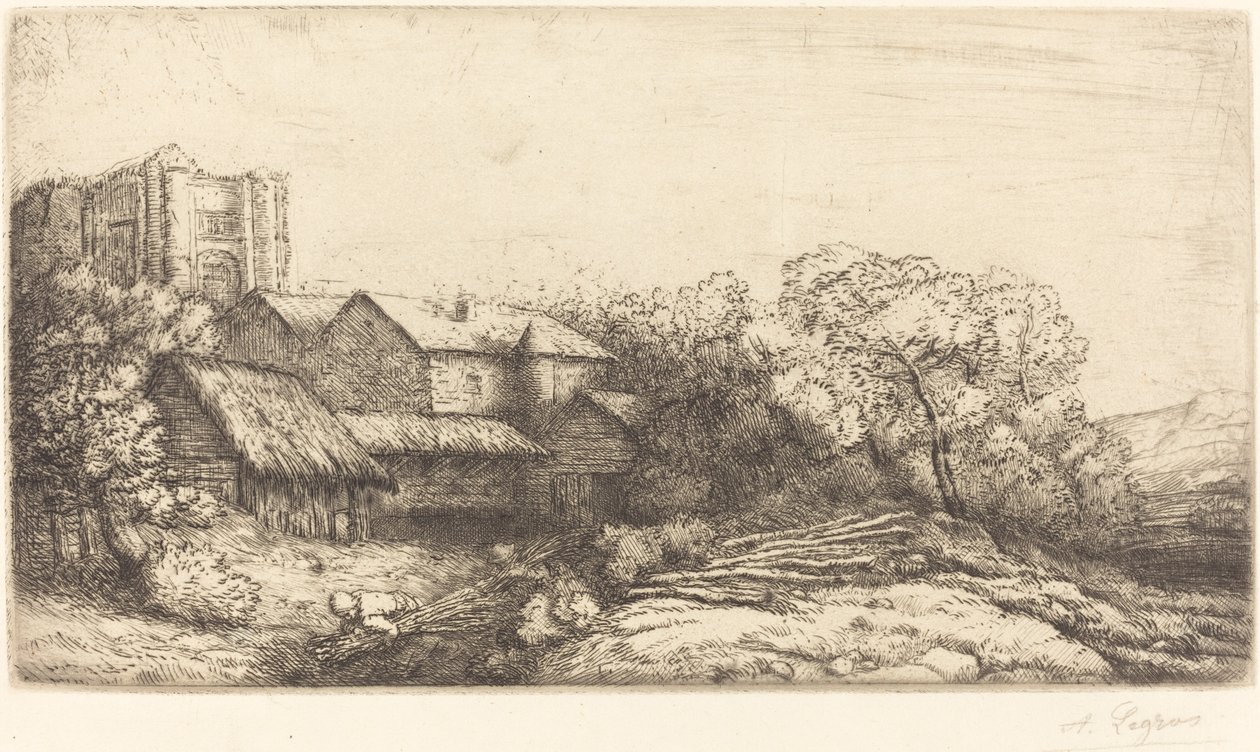 Gård ved Klosteret af Alphonse Legros