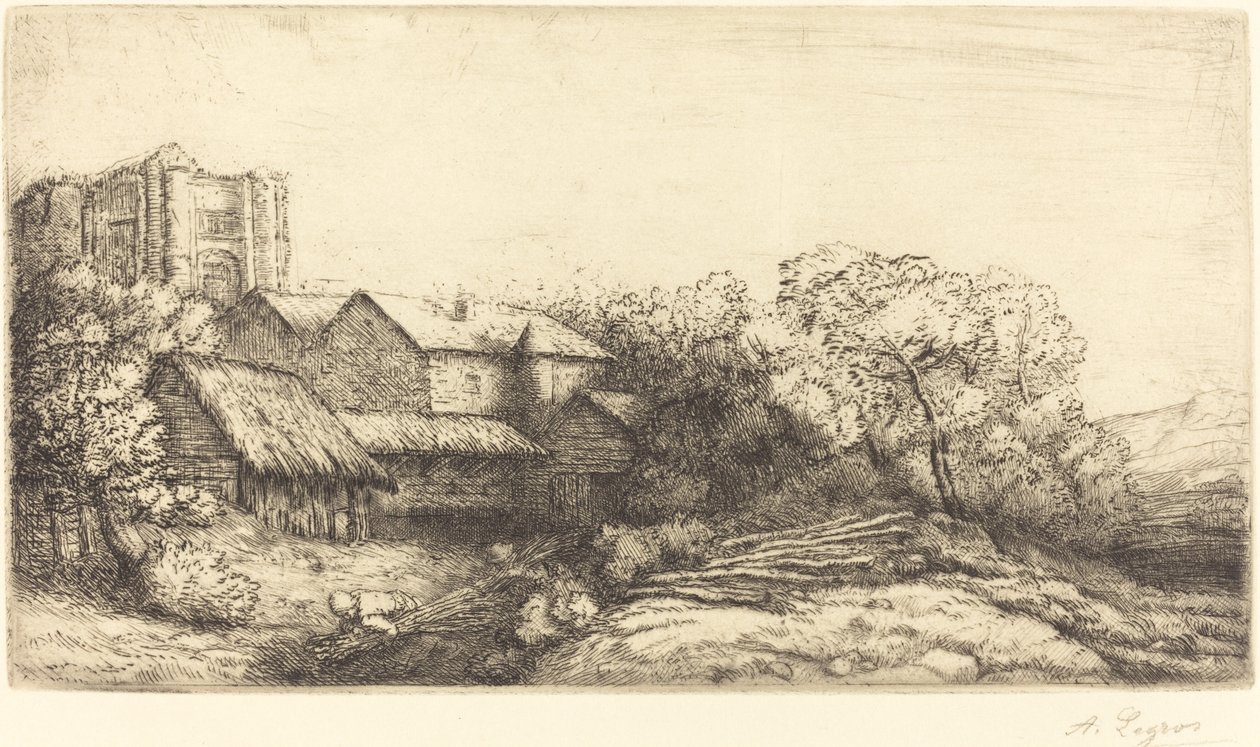 Gård ved Klosteret af Alphonse Legros