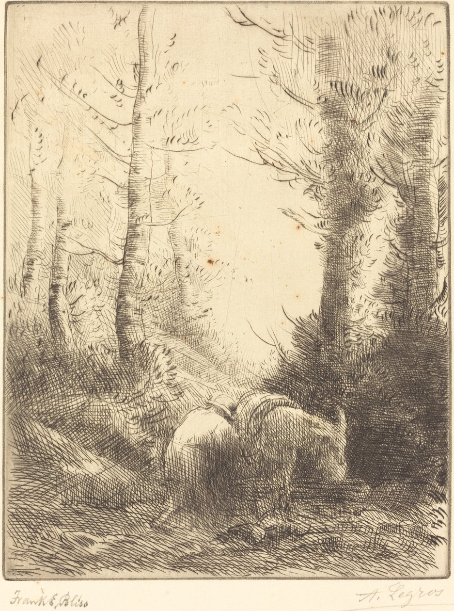 Bonde og hans æsel af Alphonse Legros
