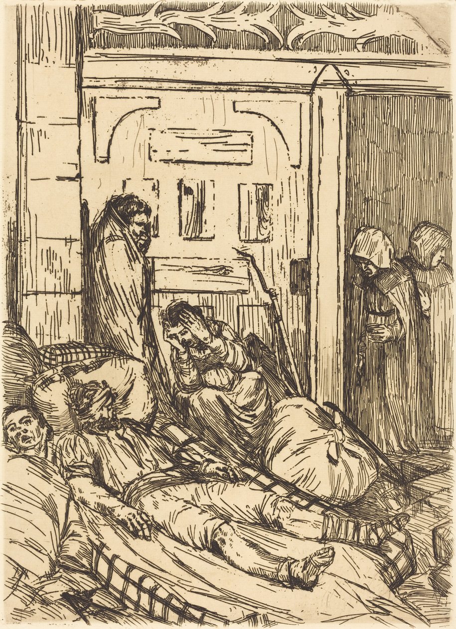 Felthospital (Ambulancen) af Alphonse Legros