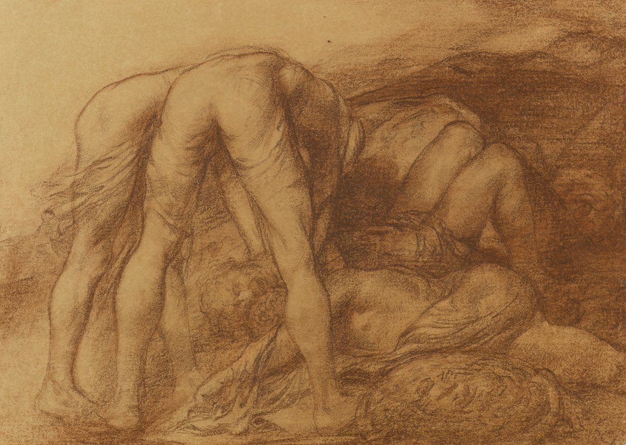 Figurer, der fjerner døde soldater af Alphonse Legros