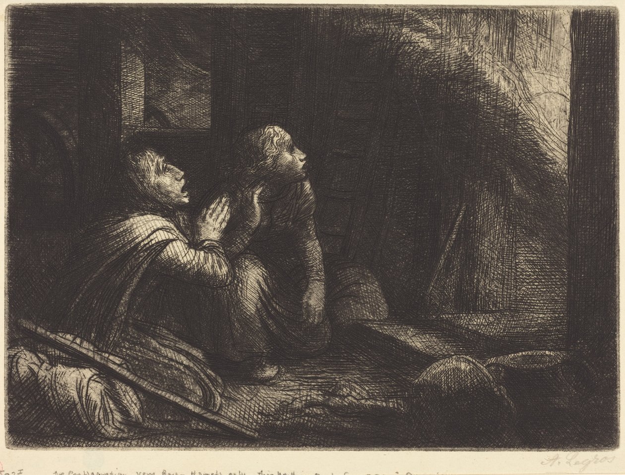 Fire, 3. plade (Branden) af Alphonse Legros