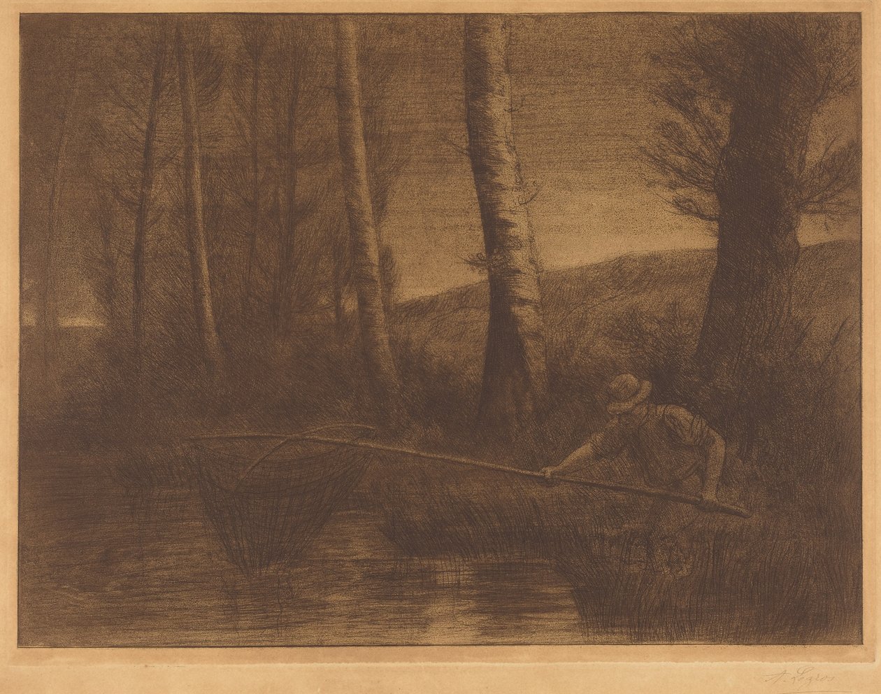 Fisker med ringnet af Alphonse Legros