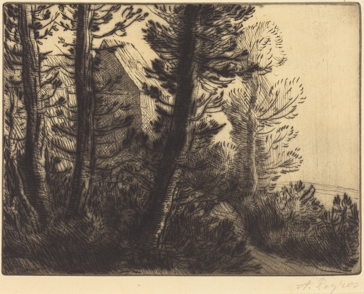 Guardhouse (Vagtstuen) af Alphonse Legros