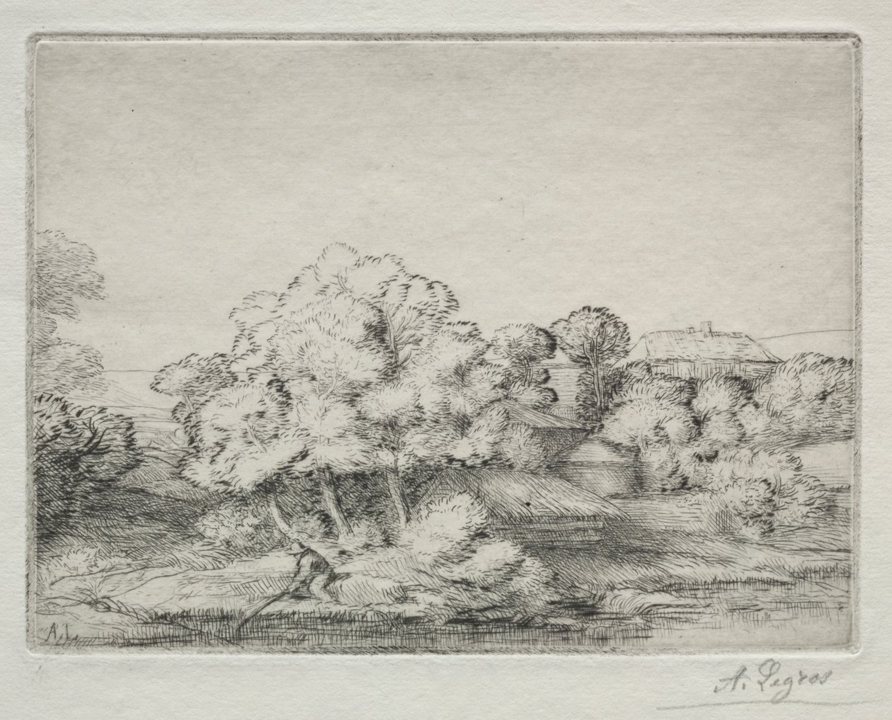 Hamlet nær søen Hamlet nær søen. af Alphonse Legros