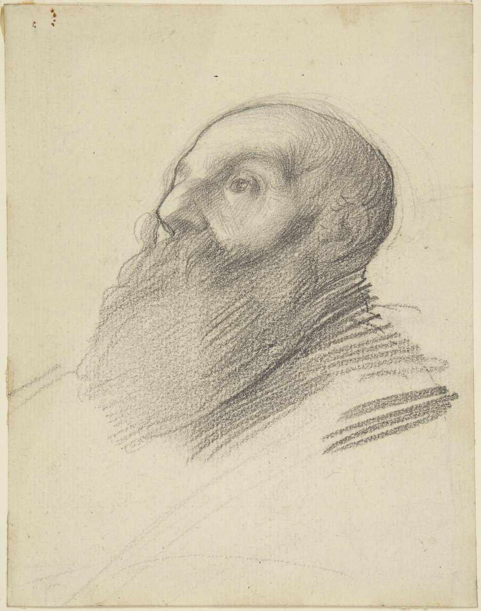 Hovedet af en skægget mand af Alphonse Legros