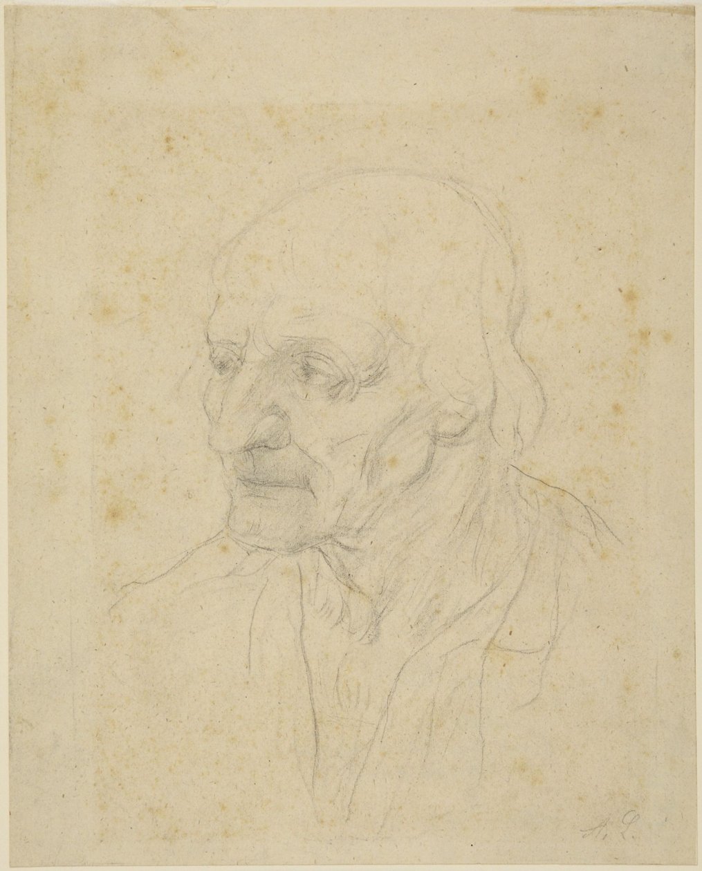 Hovedet af den gamle mand af Alphonse Legros