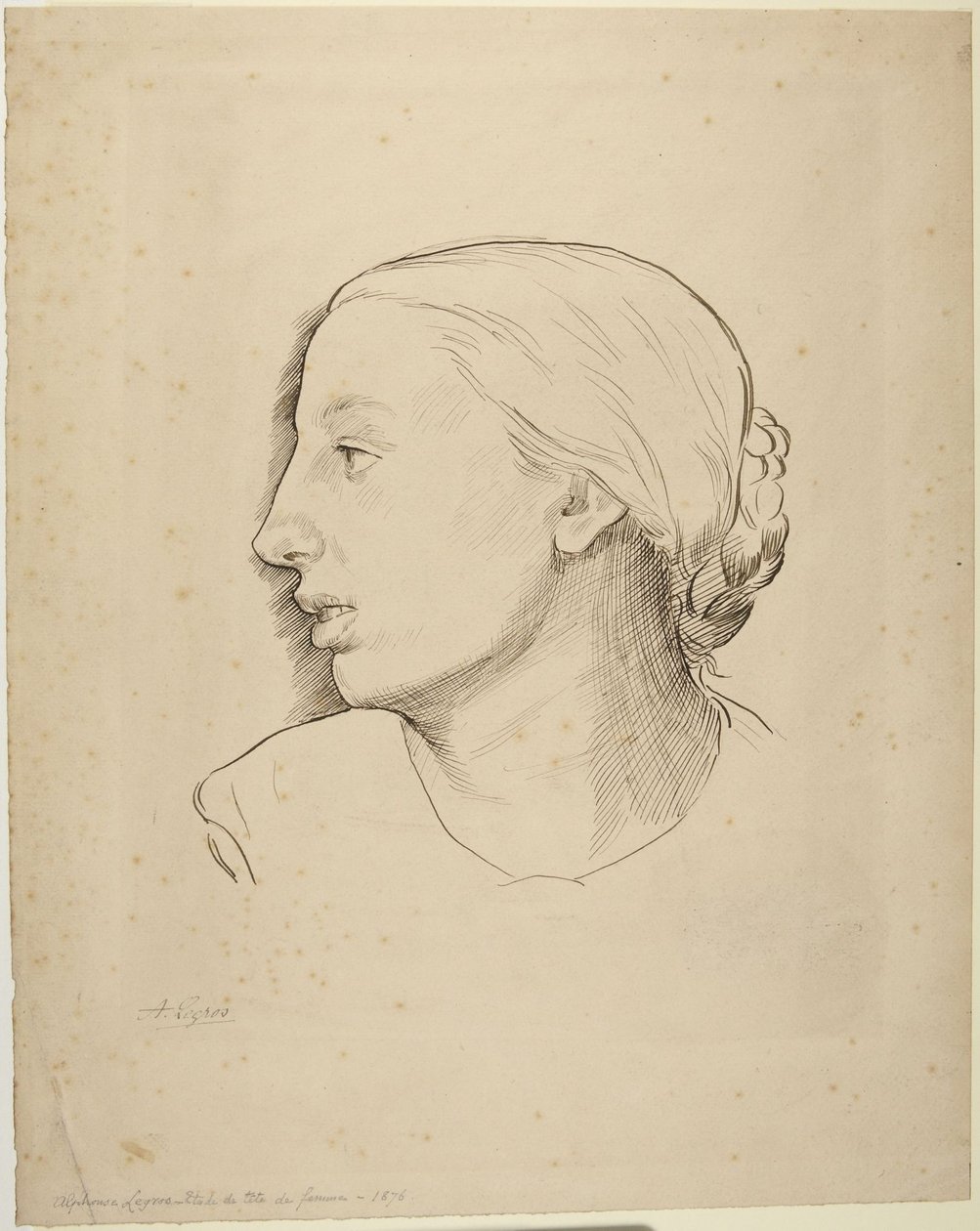 Kvindehoved af Alphonse Legros