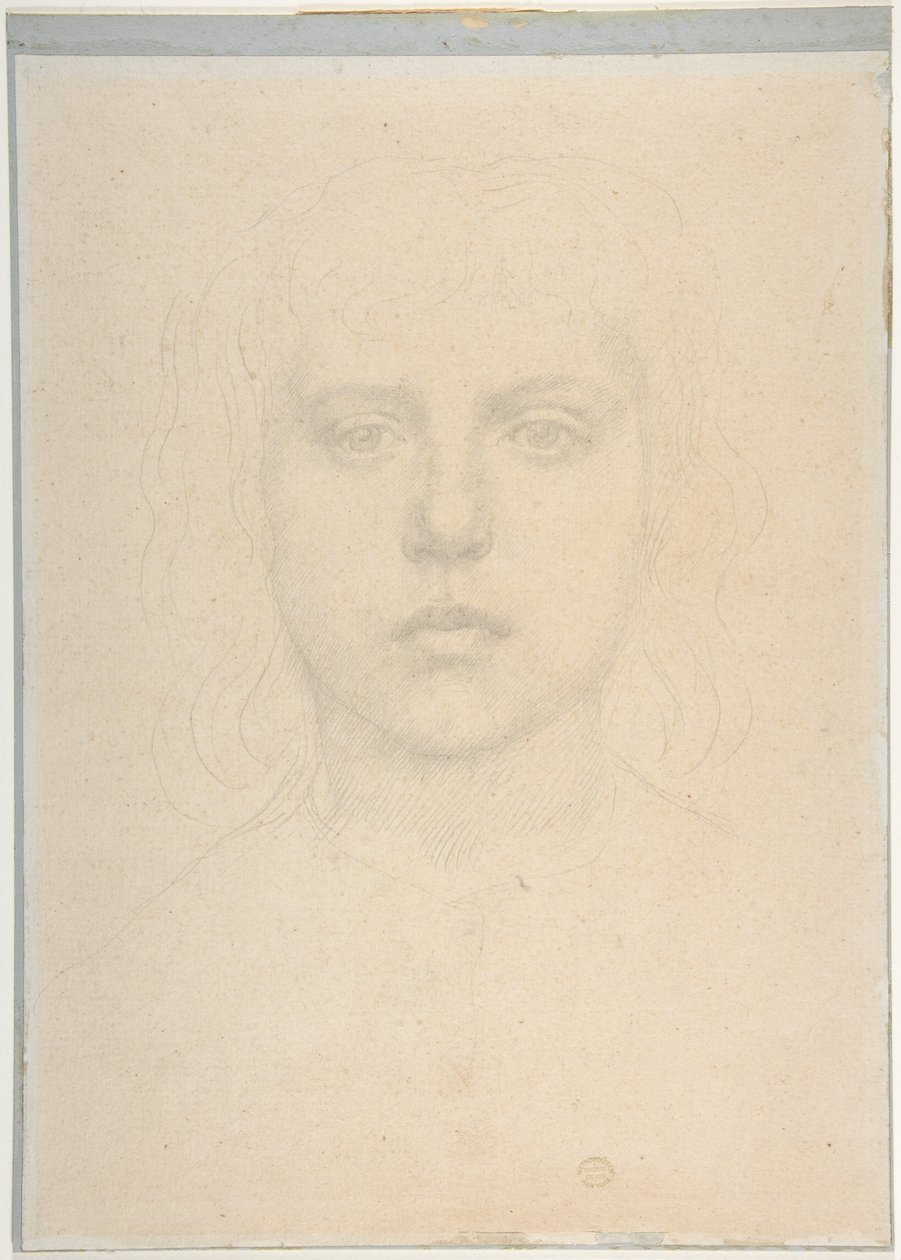 Hovedstudie af en pige af Alphonse Legros