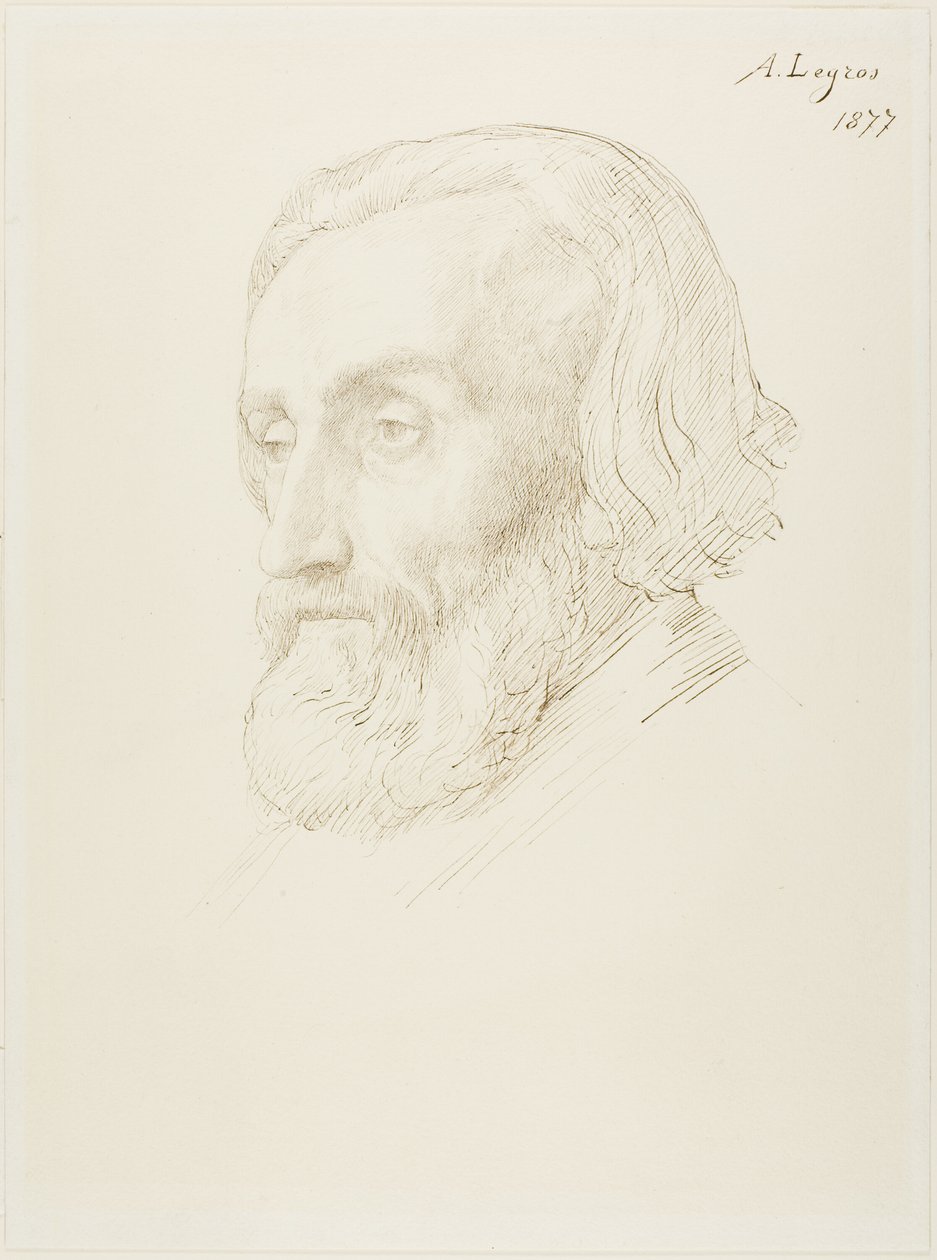 Hoved af en mand af Alphonse Legros