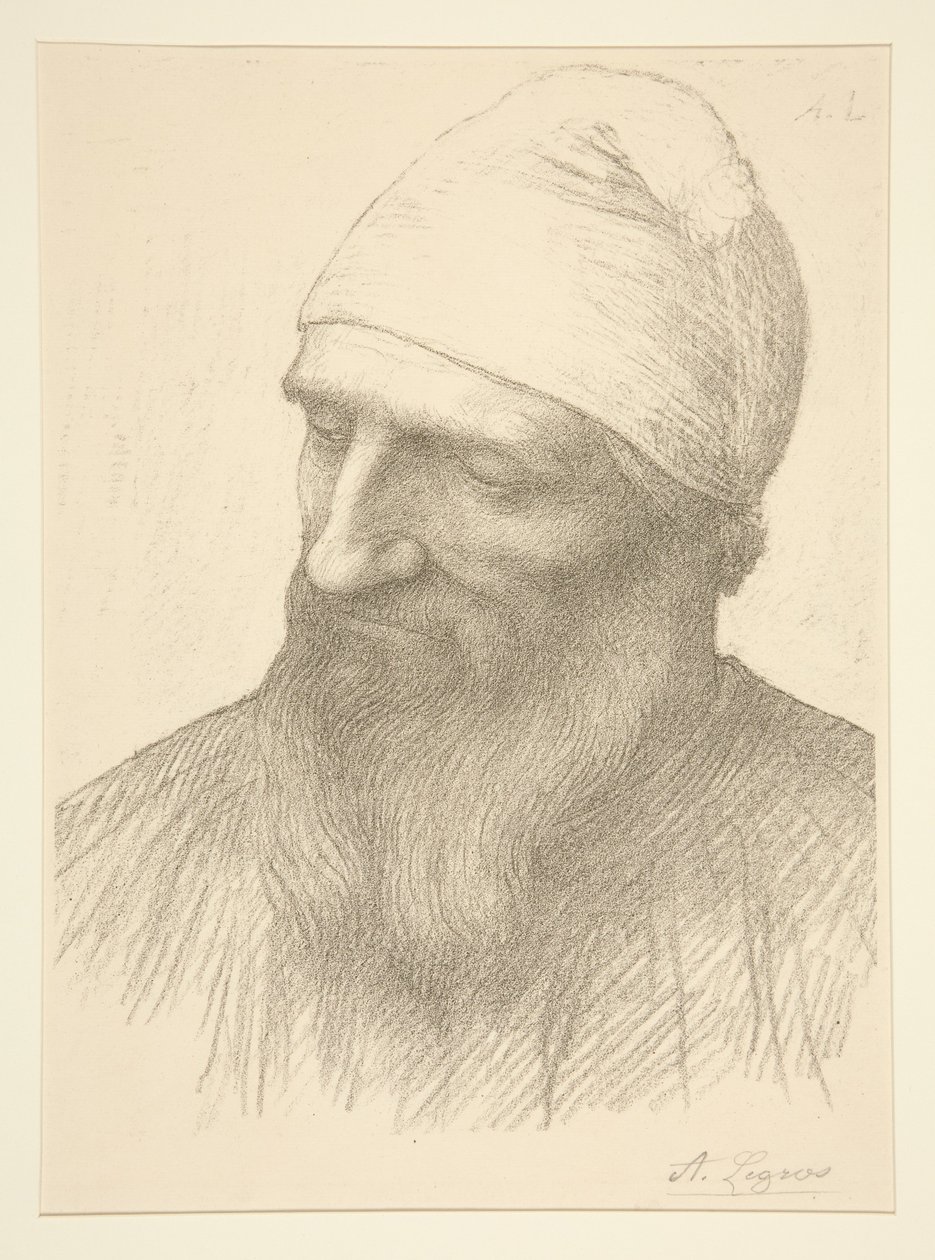 En mands hoved af Alphonse Legros