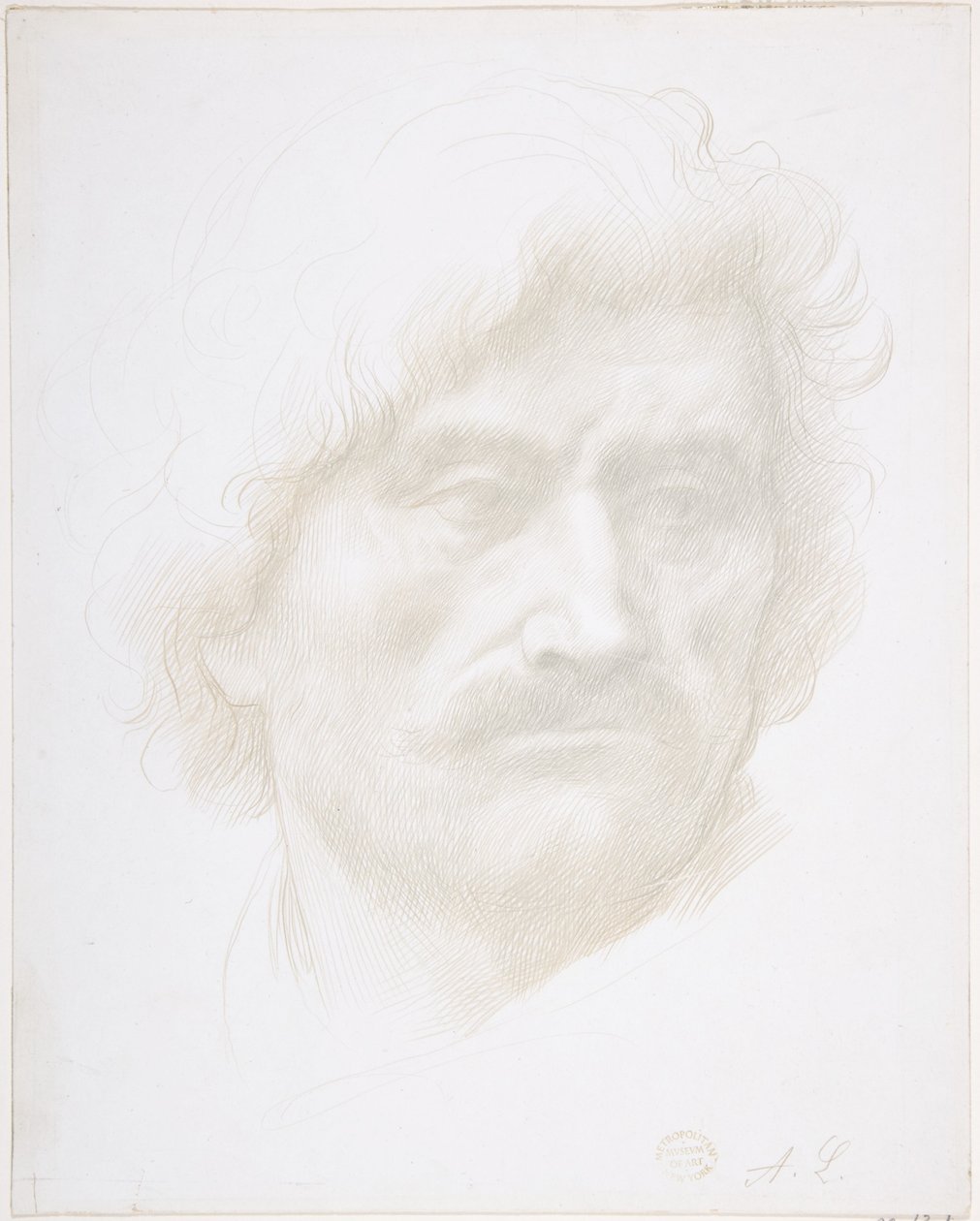 Hoved af en mand af Alphonse Legros