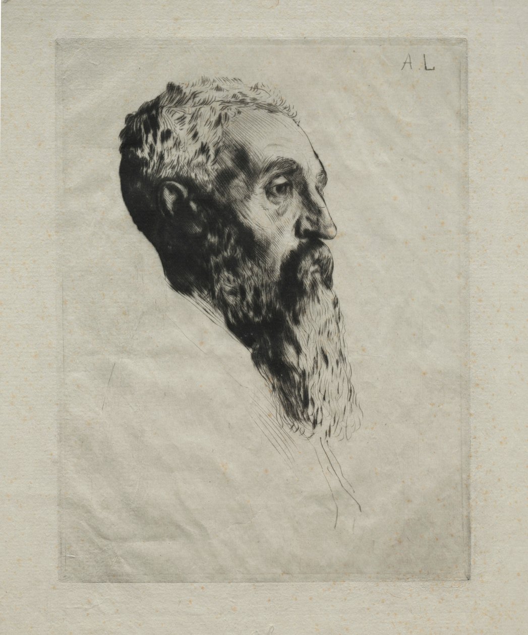 Leder af en model. af Alphonse Legros