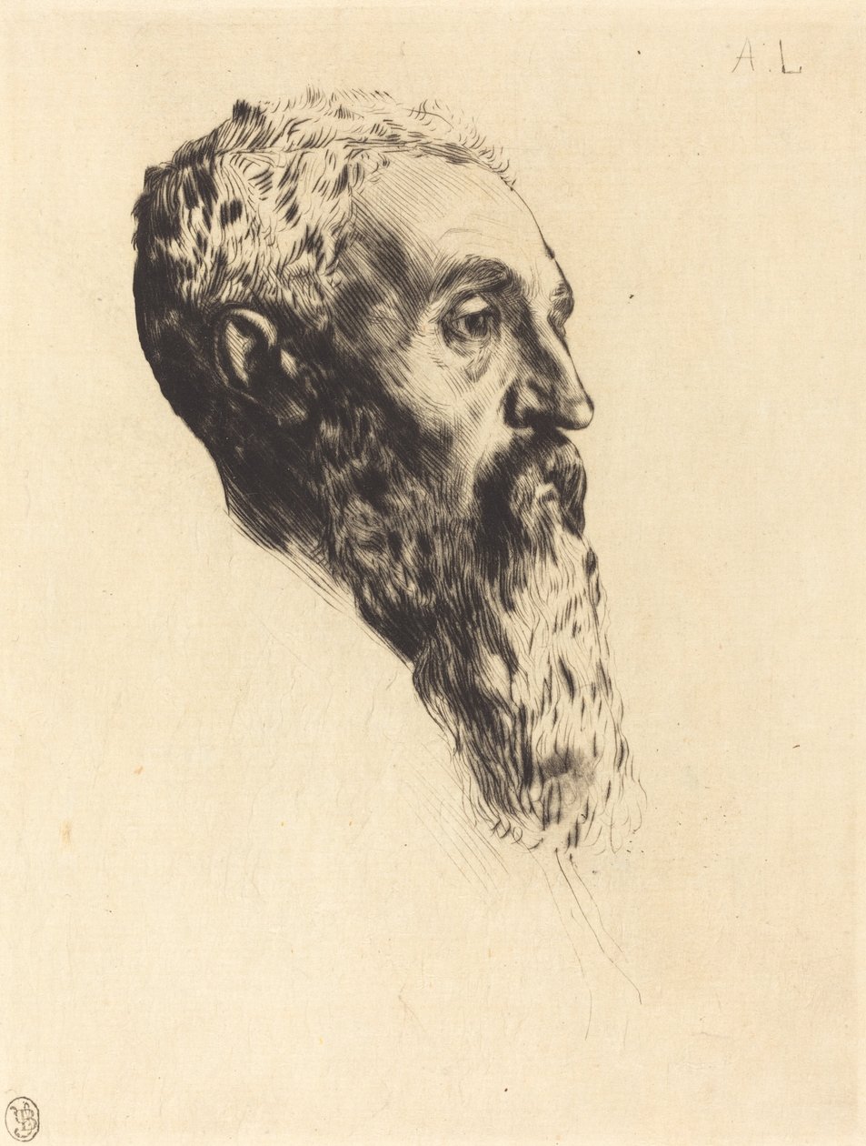 Head of a Model Heads of models. af Alphonse Legros