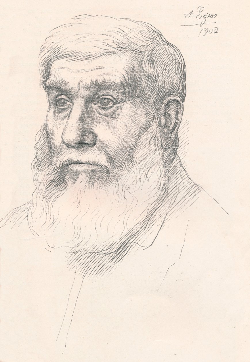 Overhoved for en bonde, 1902, 1903 af Alphonse Legros