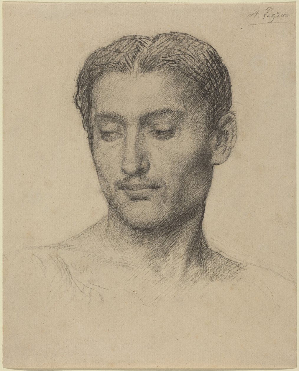 Hoved af en ung mand af Alphonse Legros