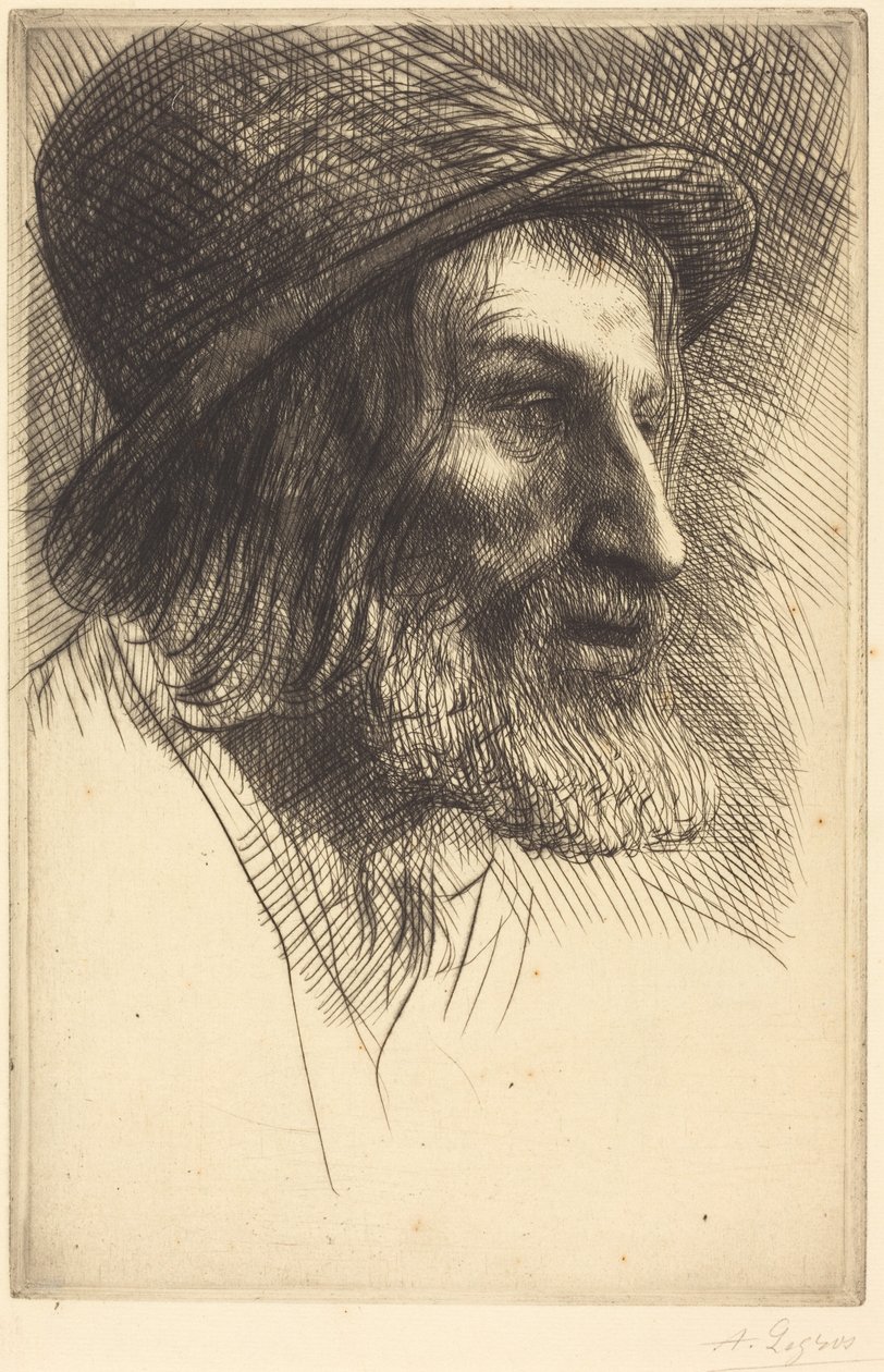 Hoved af en engelsk arbejder (Hyrden) af Alphonse Legros