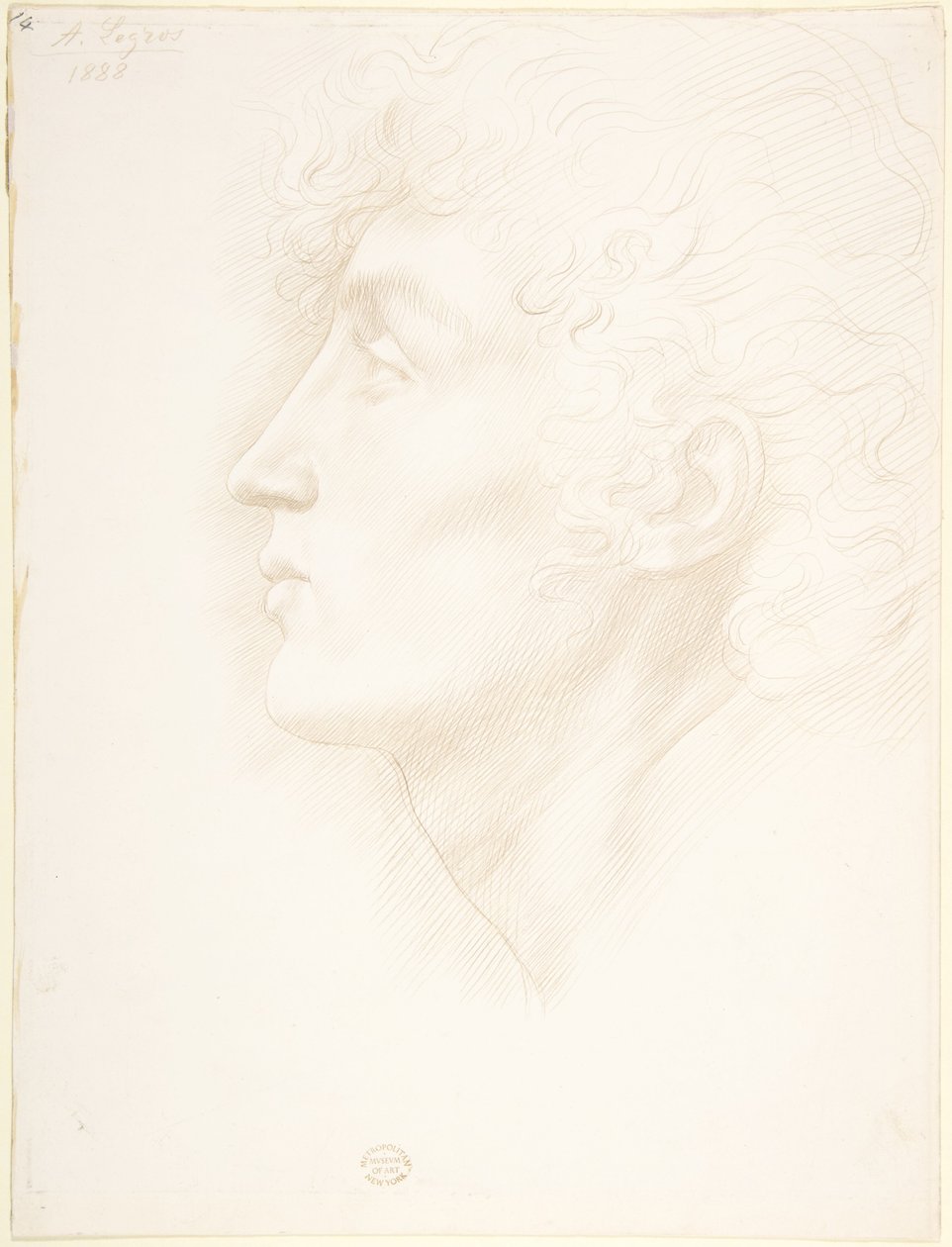 Hovedet af en irsk pige af Alphonse Legros
