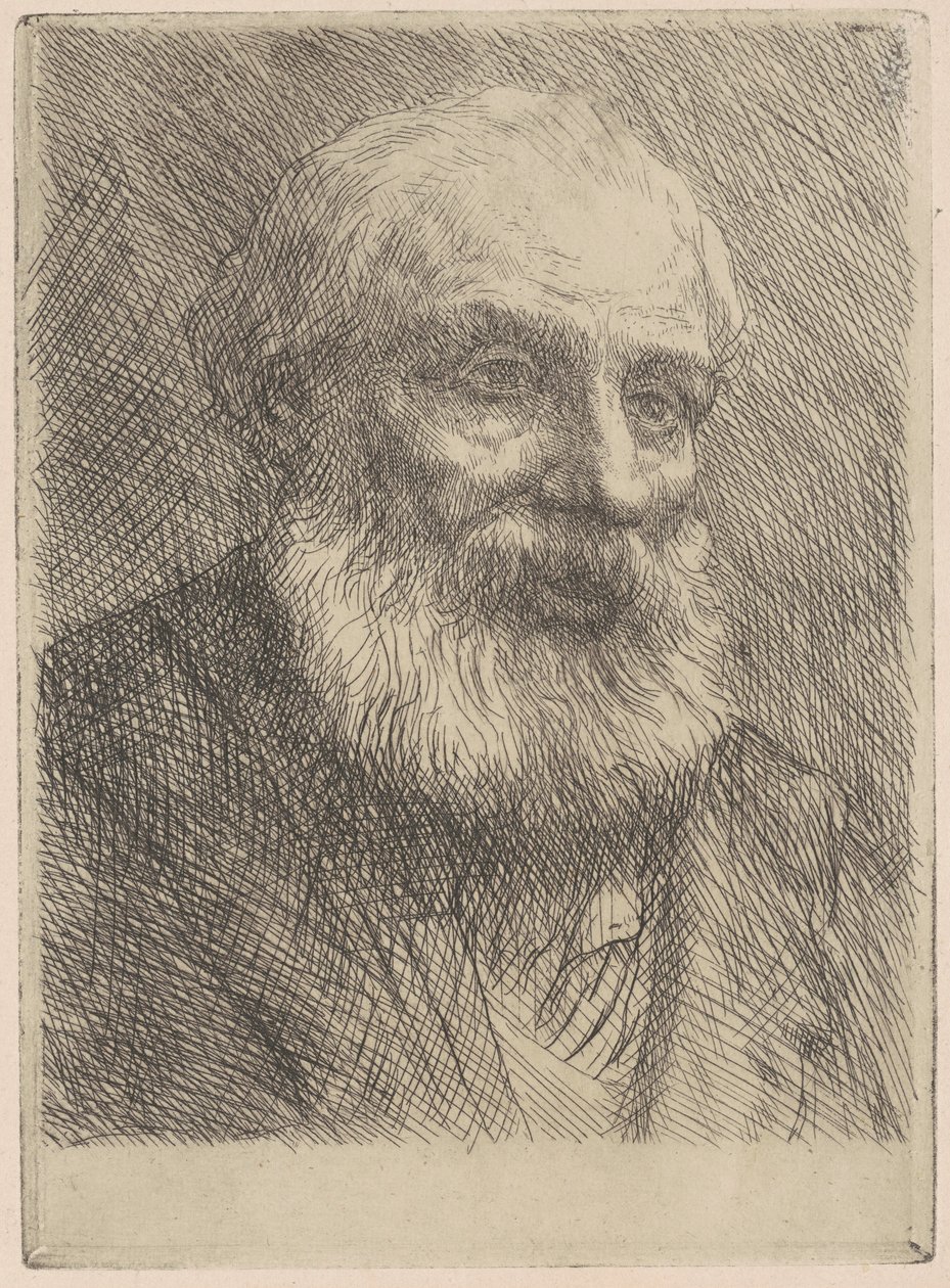 Hoved af en gammel mand af Alphonse Legros