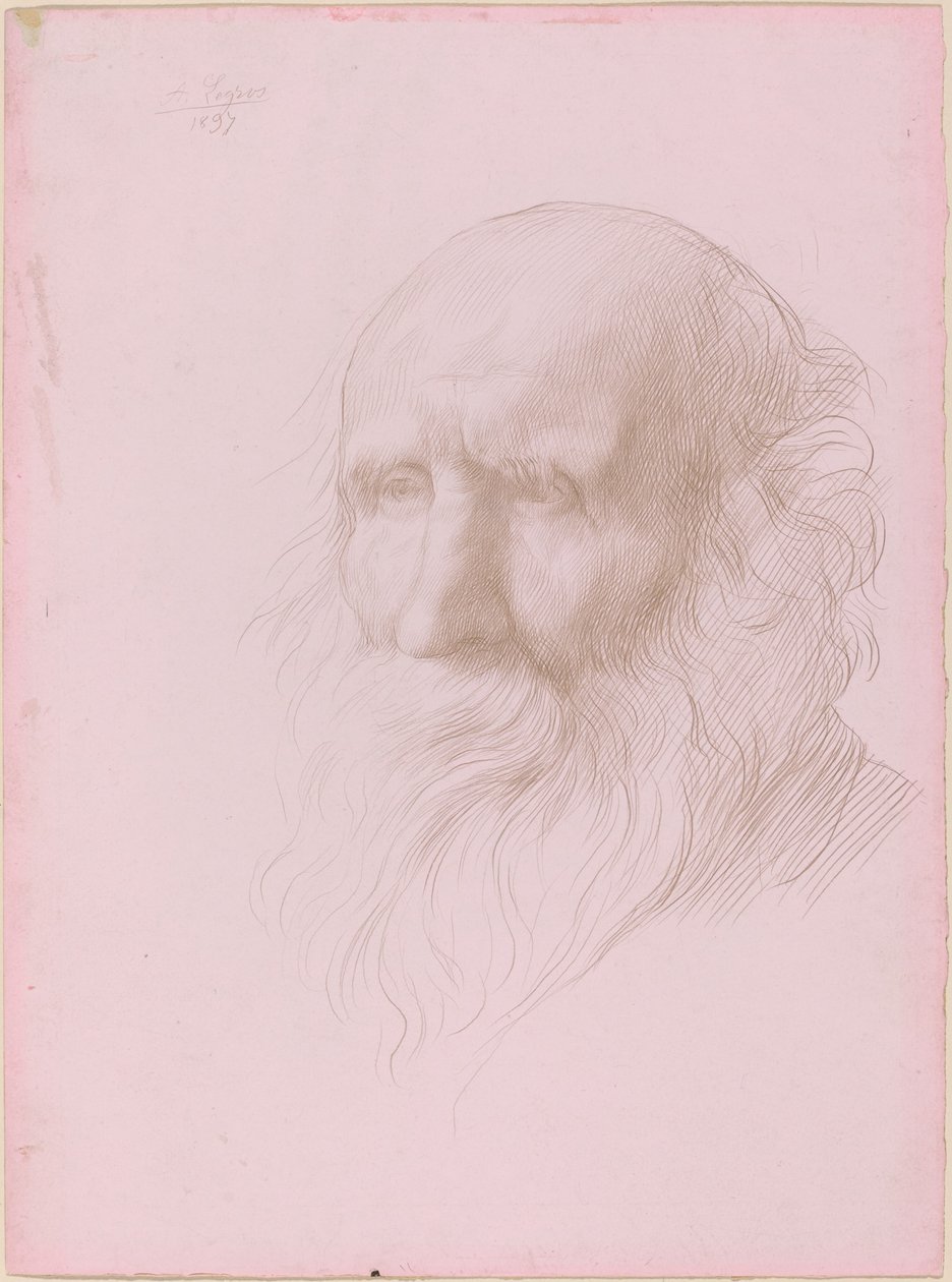 Hoved af en gammel mand af Alphonse Legros
