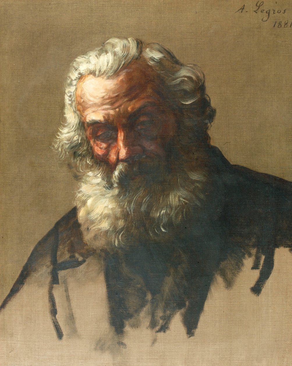 Hoved af en gammel mand af Alphonse Legros