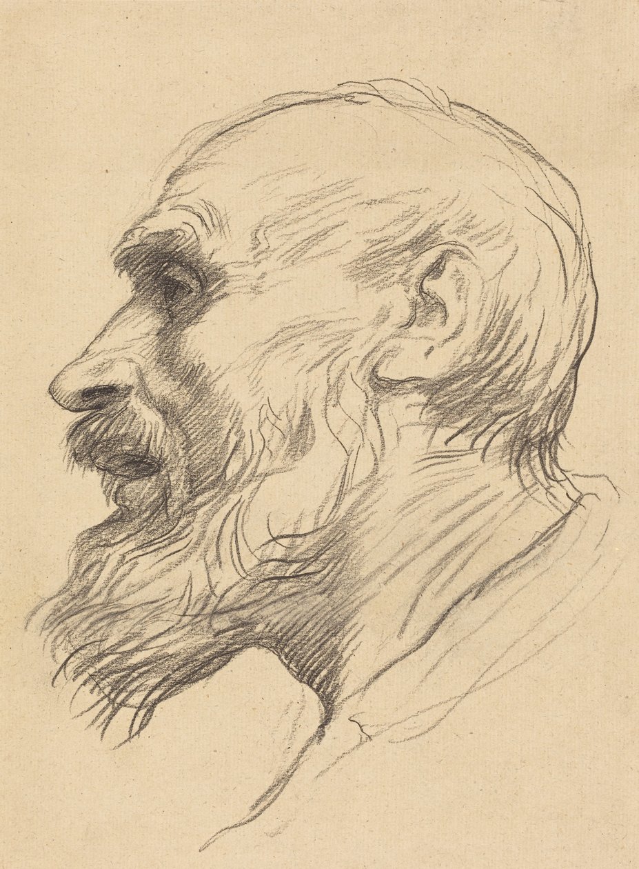 En gammel mands hoved af Alphonse Legros