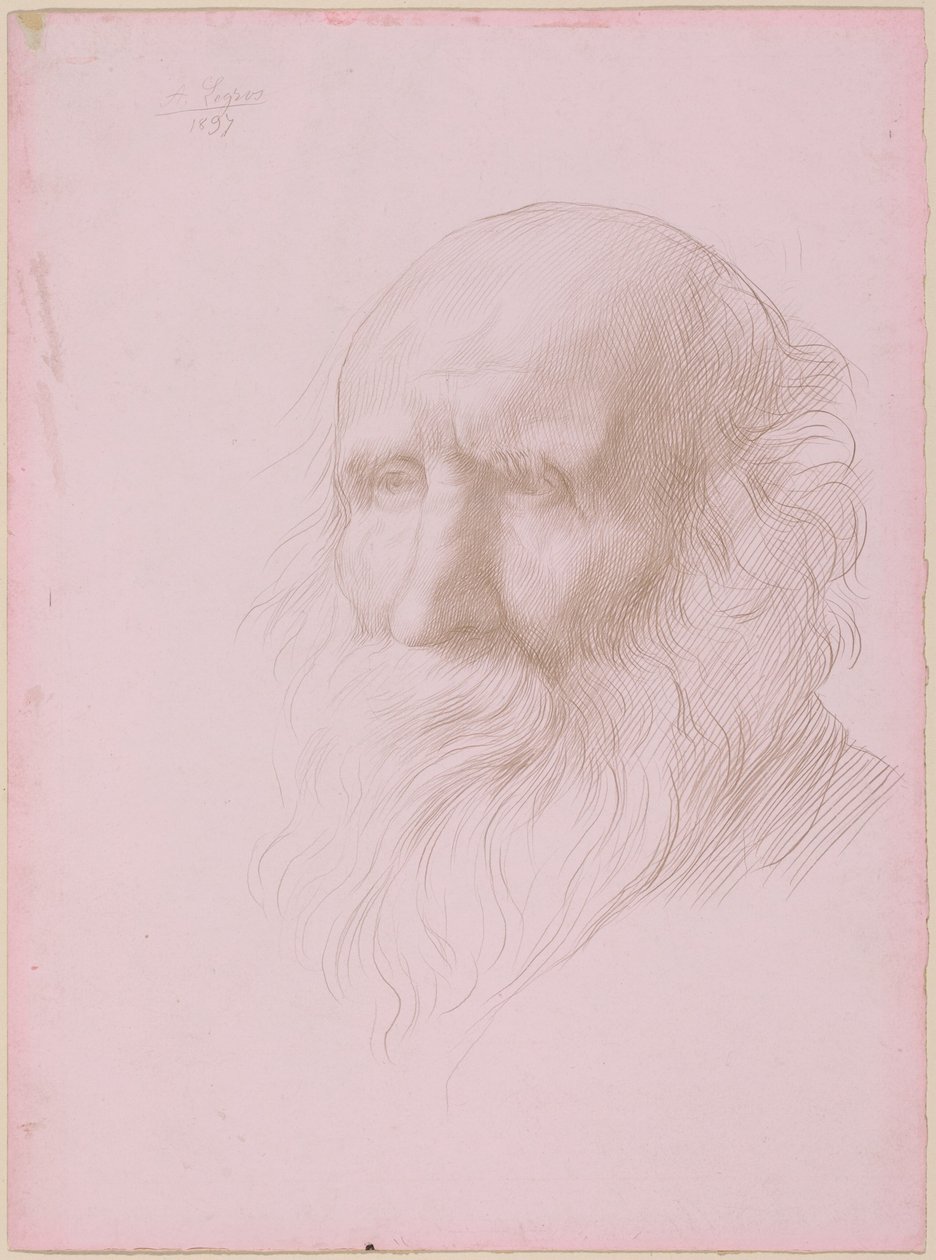 Hoved af en gammel mand af Alphonse Legros