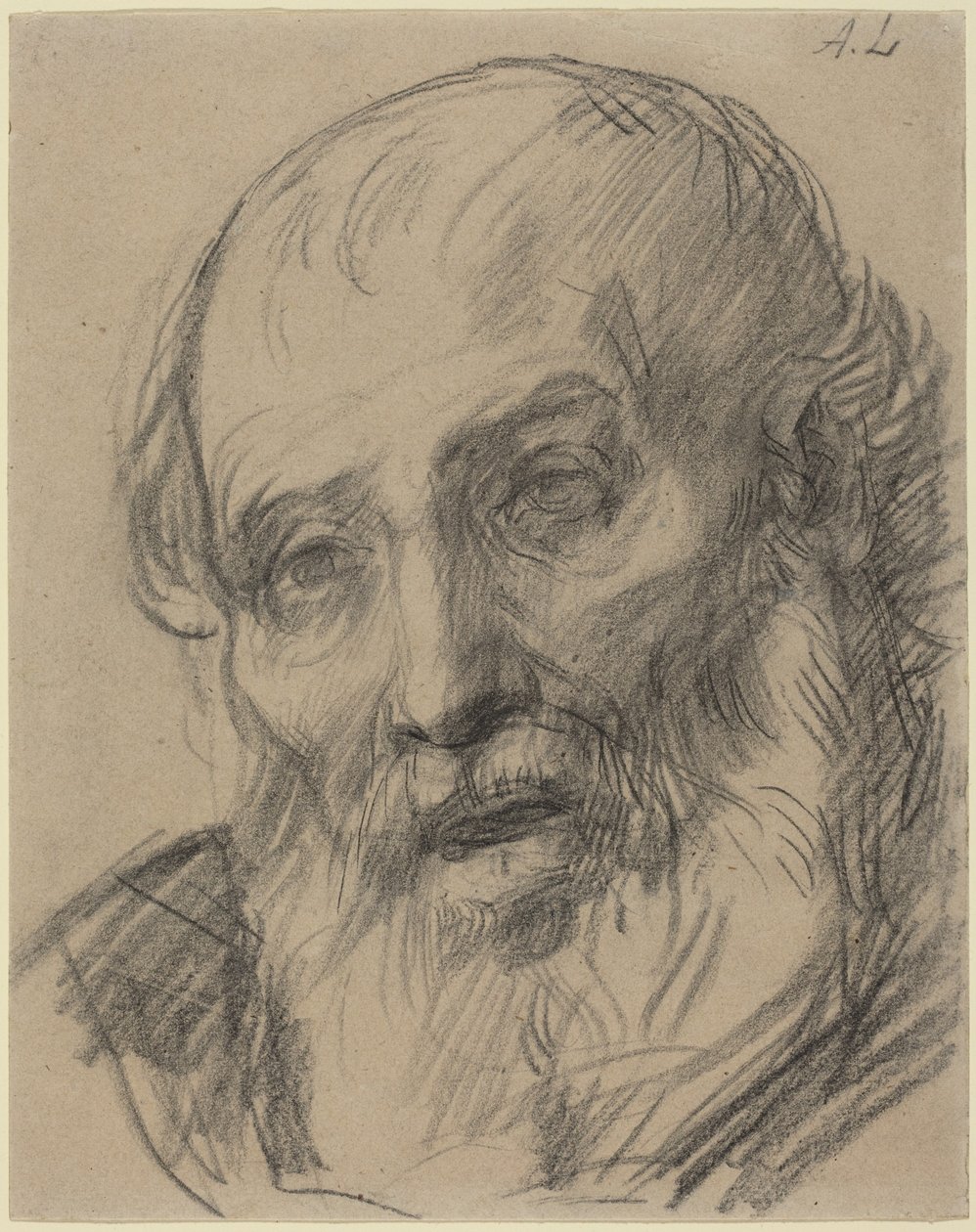 Hoved af en gammel mand af Alphonse Legros