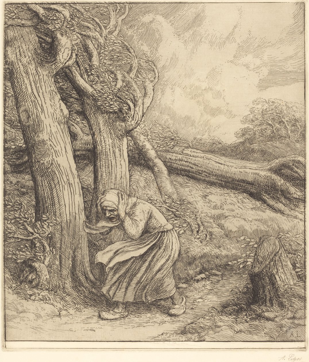 Orkan Orkanen. af Alphonse Legros