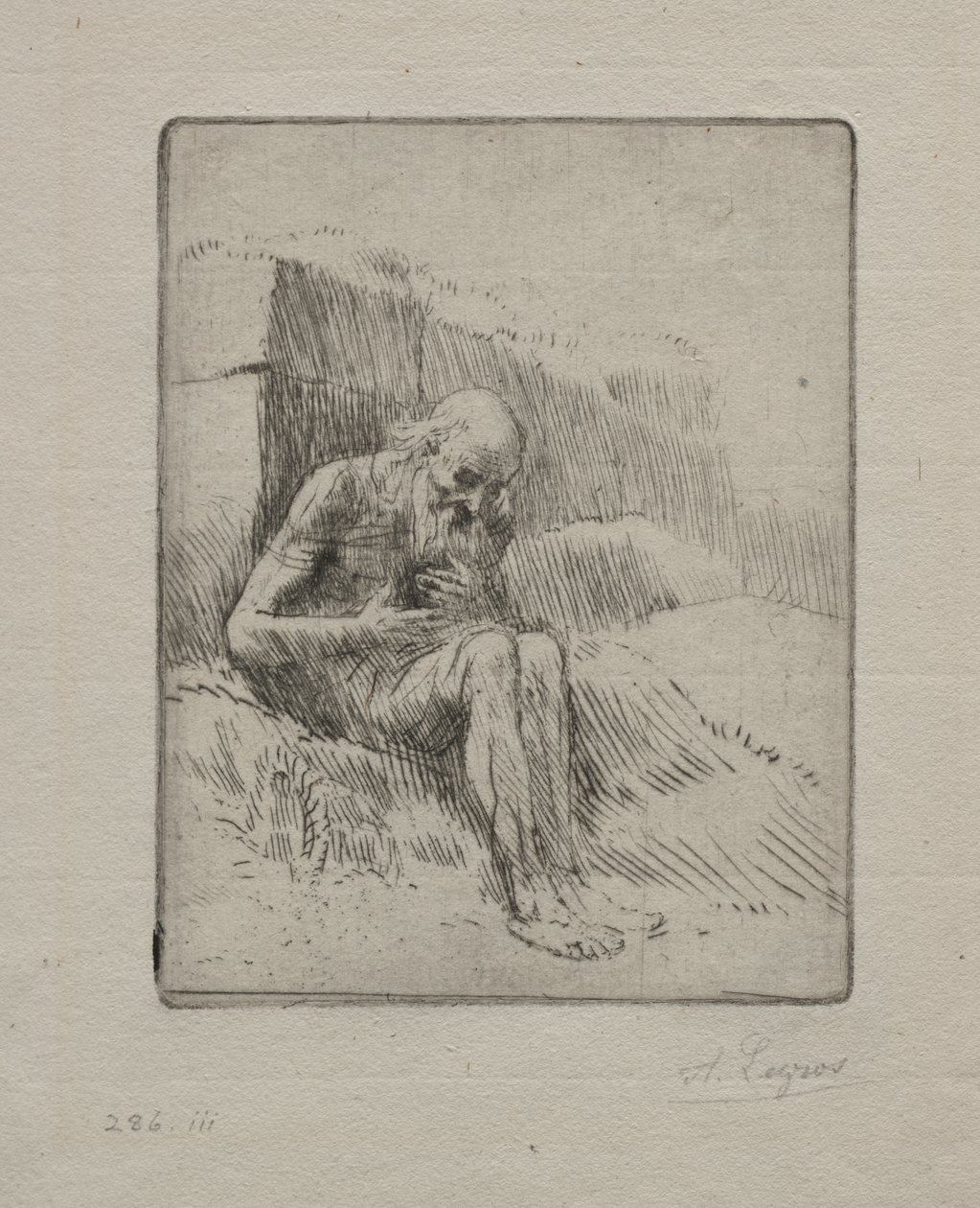 Job (anden plade) af Alphonse Legros