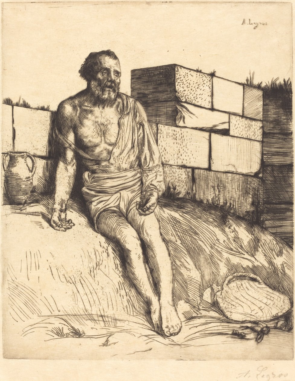 Job, 1. plade. af Alphonse Legros