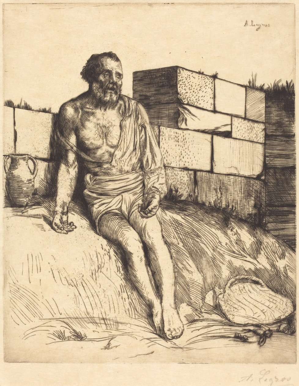 Job, 1. plade af Alphonse Legros