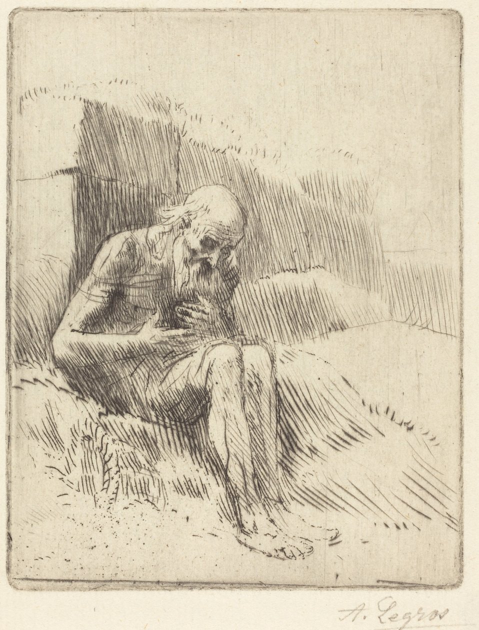 Job, 2. plade af Alphonse Legros
