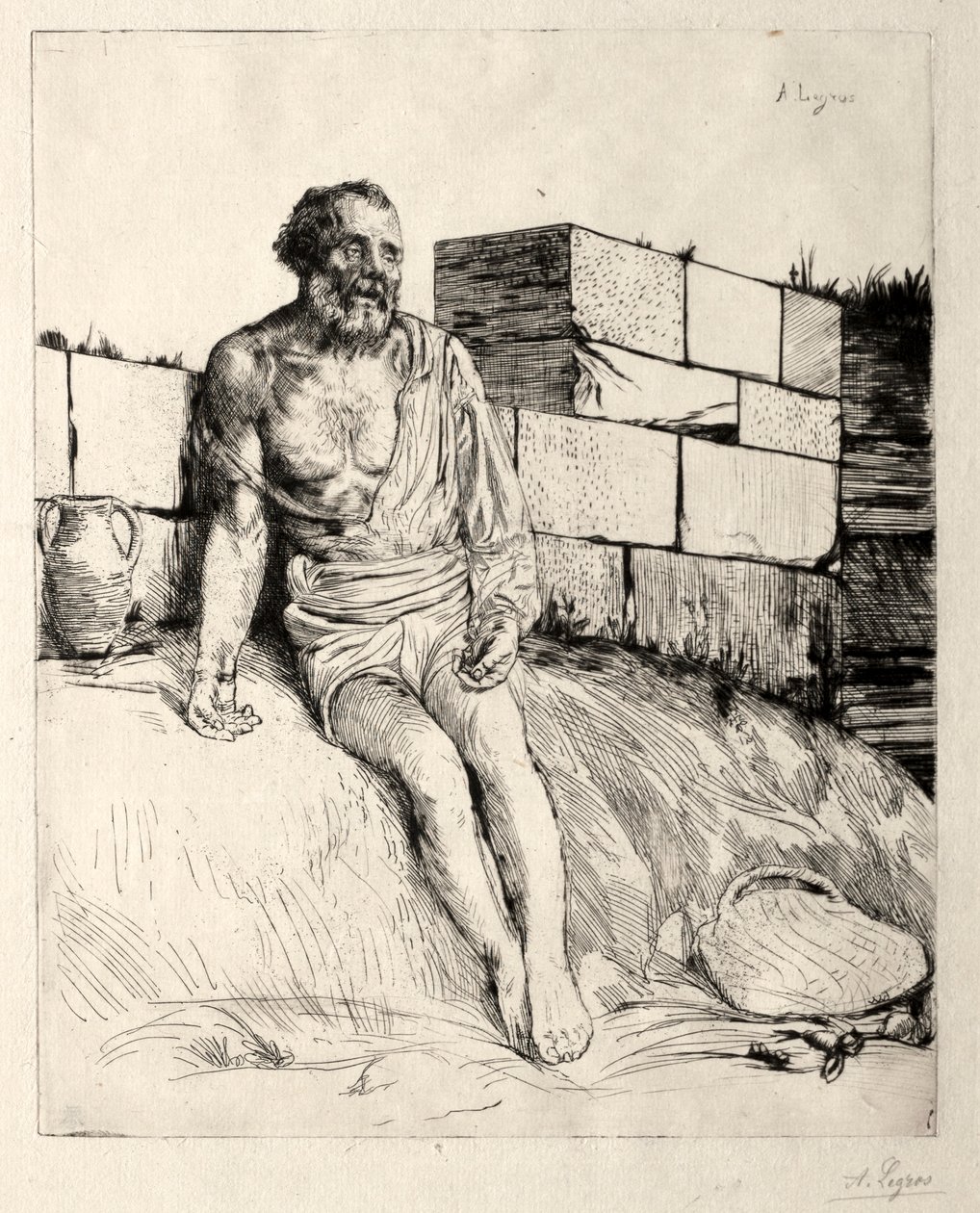 Job første plade. af Alphonse Legros